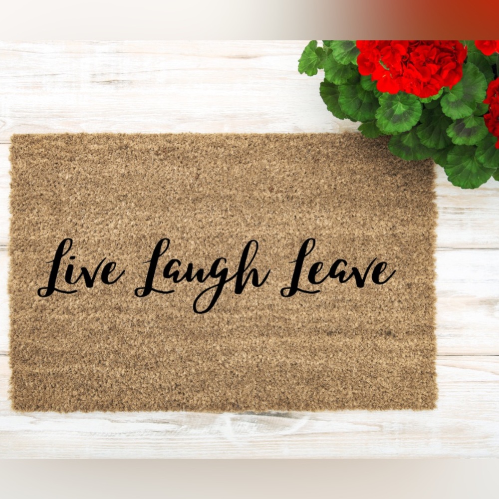 Live Laugh Leave Coir Doormat